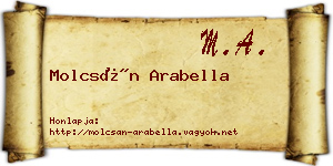 Molcsán Arabella névjegykártya